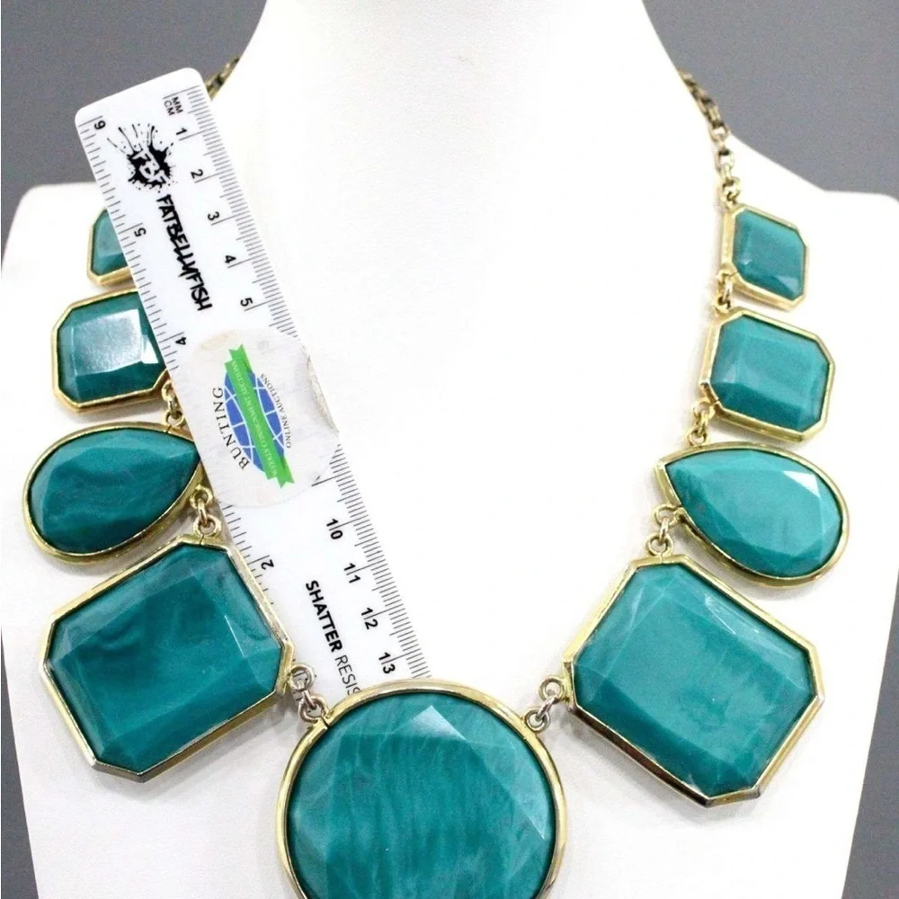 Kate Spade Blue and Gold Necklace with Statement Design